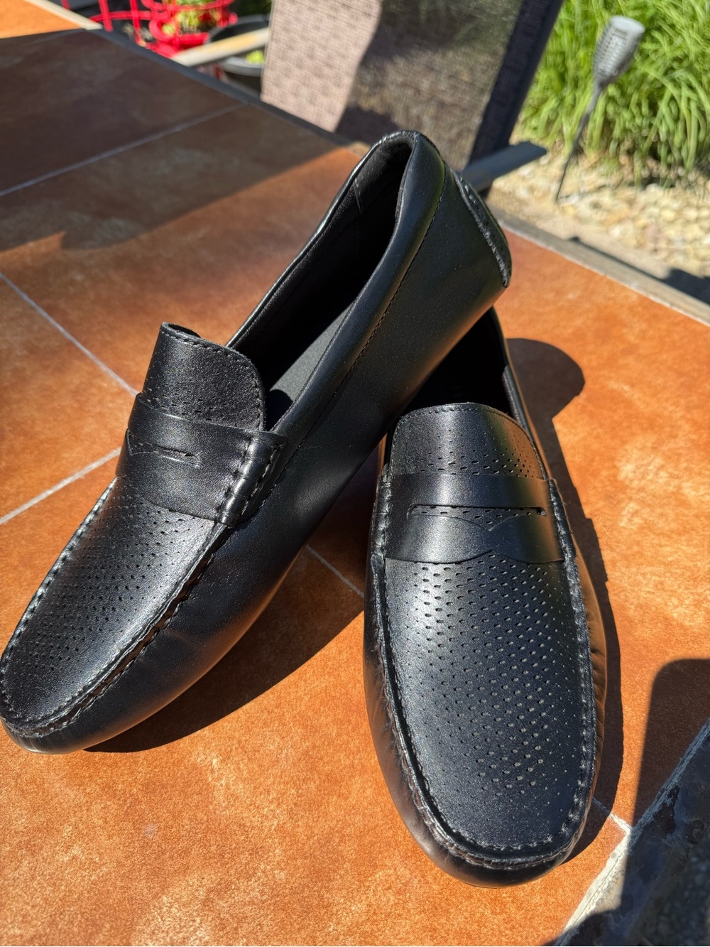 NEW Cole Haan Grand Laser Penny Driver Loafer 10.5 Black